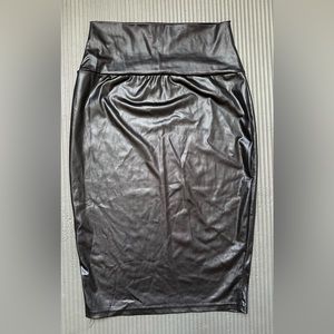 Faux Leather Pencil Skirt